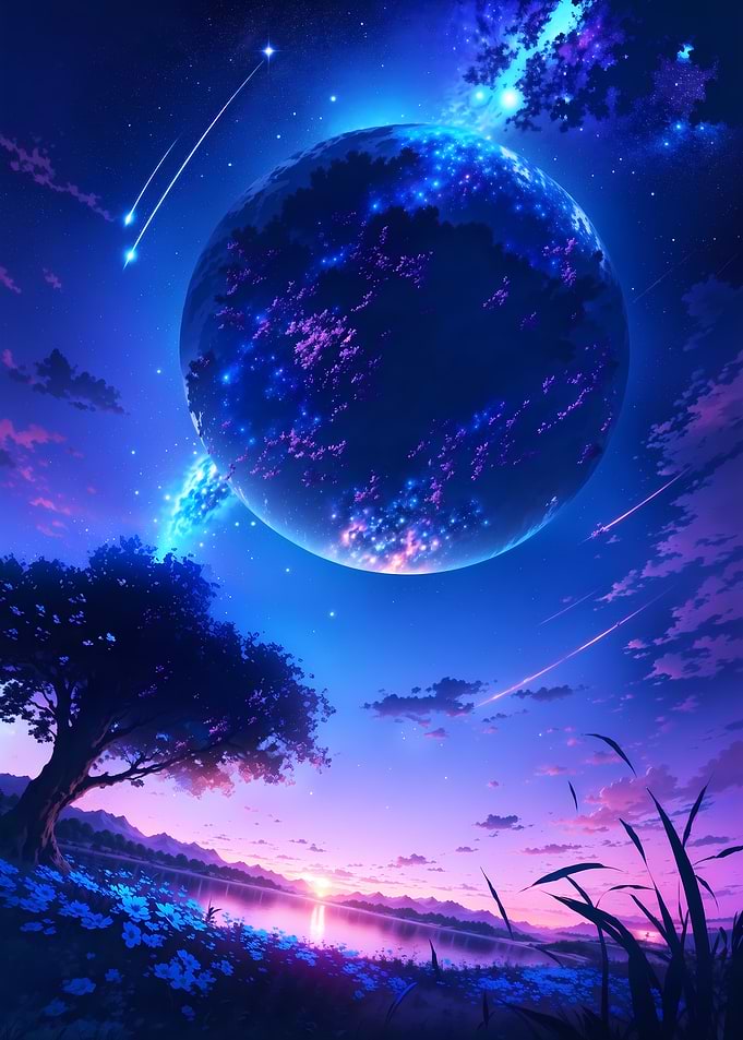 Anime Fantasy Night Sky