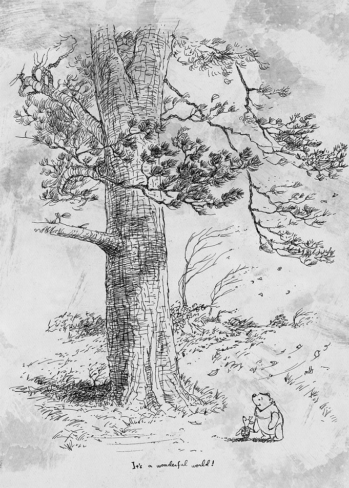 Pooh Sketch Tree