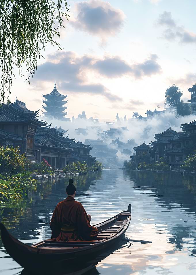 Tranquil Asian Cityscape