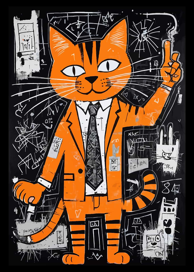 Orange Cat in Suit
