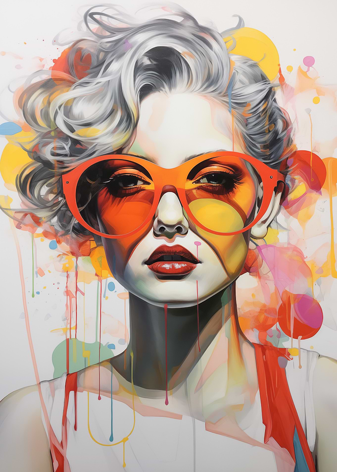 Woman in Orange Sunglasses