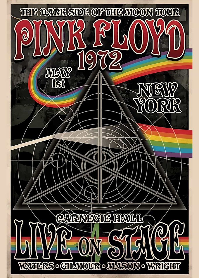 Pink Floyd 1972 Concert Poster