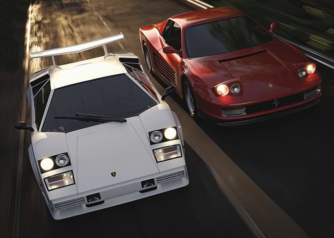 Lamborghini Countach & Ferrari Testarossa
