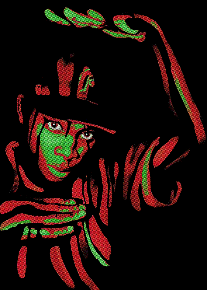 Red and Green Portrait