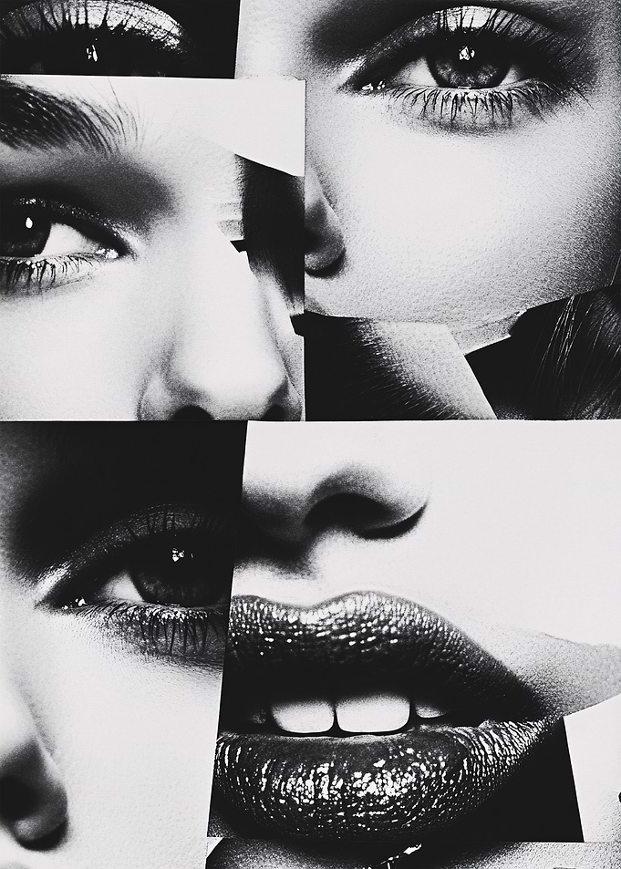 Black and White Collage of Faces