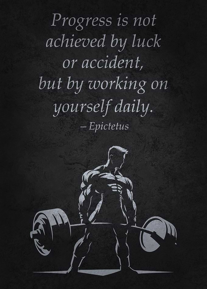 Progress Daily - Motivational Gym, Workout Fitness