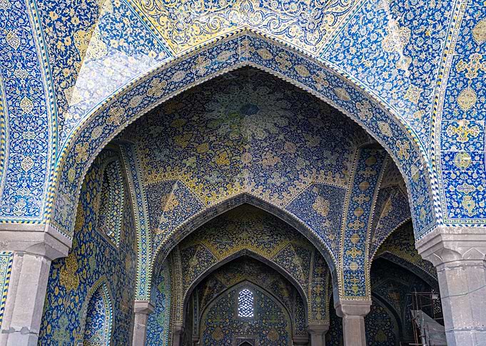 Ispahan Blue Mosque Interior