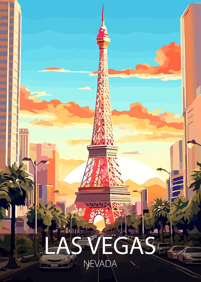 Las Vegas Nevada digital illustration