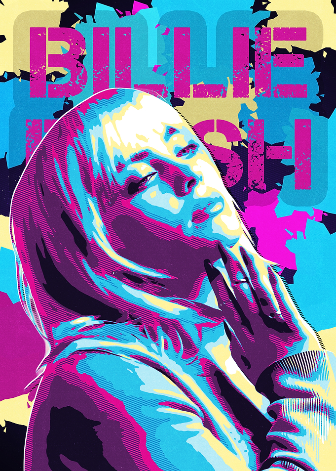 Billie Eilish Pop Art Portrait