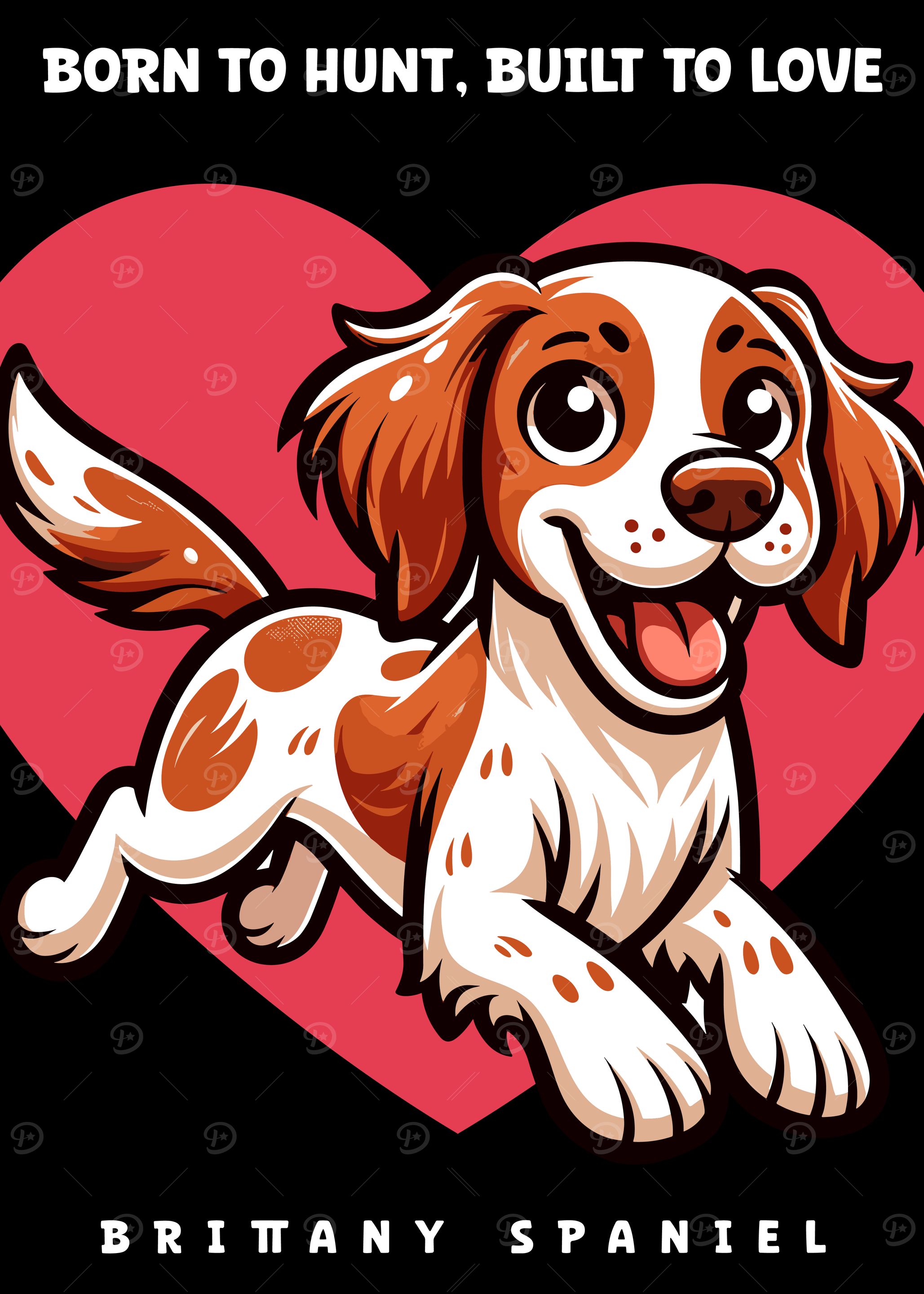 Brittany Spaniel Dog Illustration