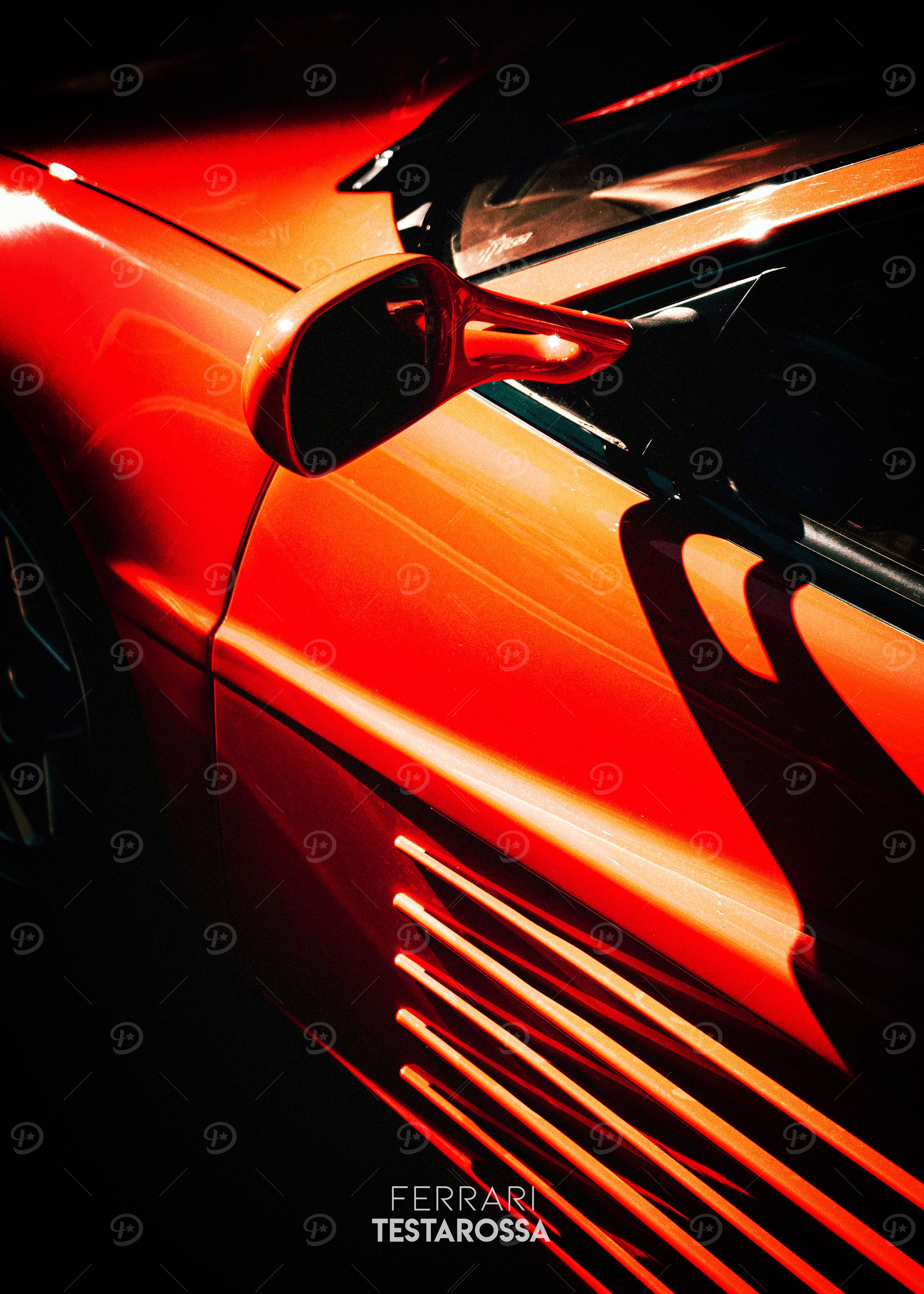 Ferrari Testarossa Side View