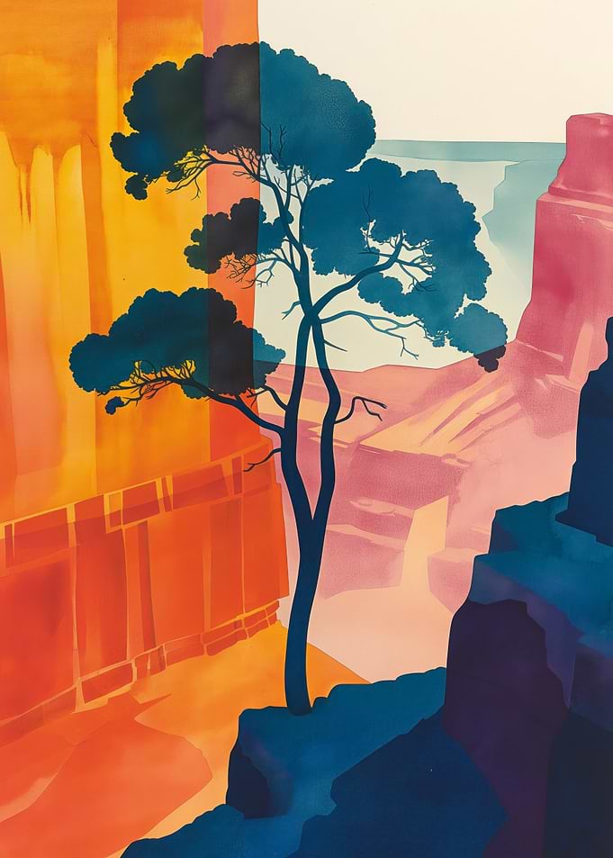 Grand Canyon Tree Silhouette