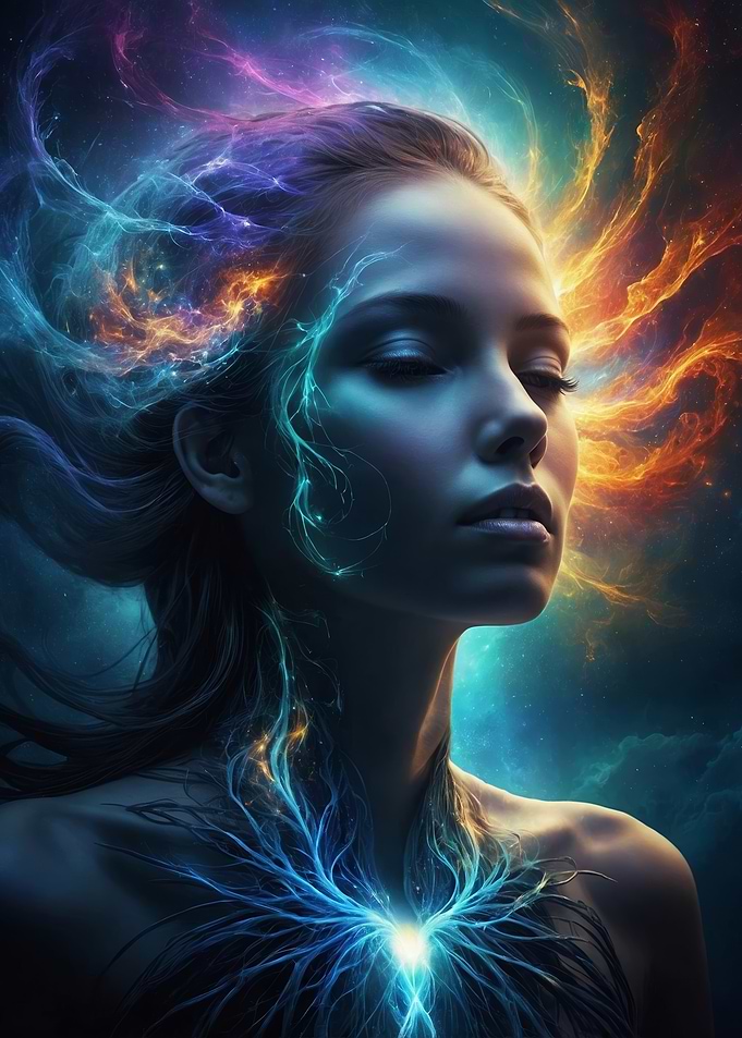 Woman with Cosmic Energy