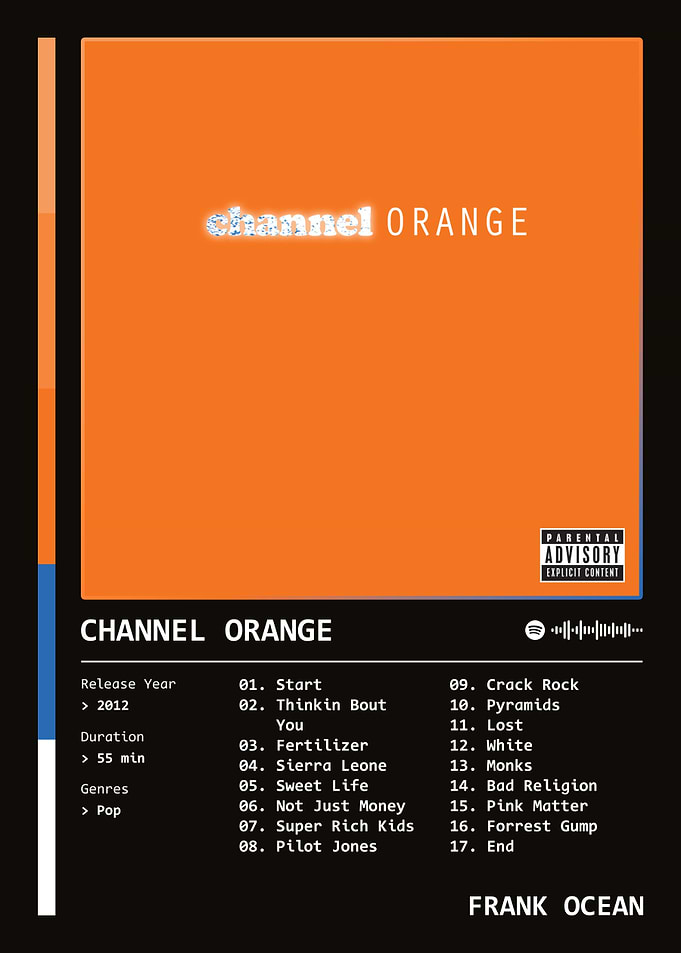 channel ORANGE (2012) Album by Frank Ocean