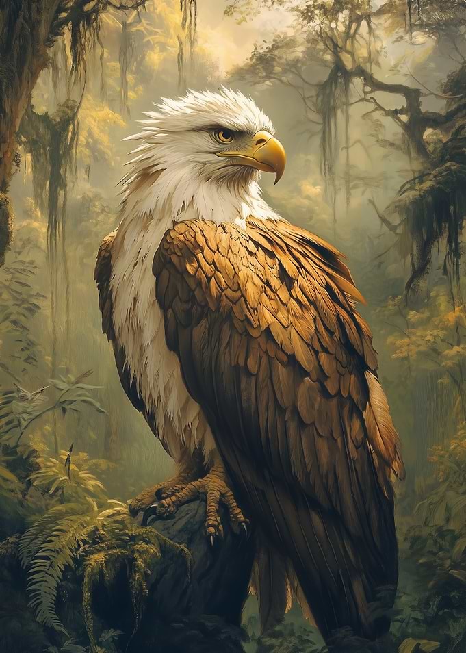 Majestic Eagle in Forest
