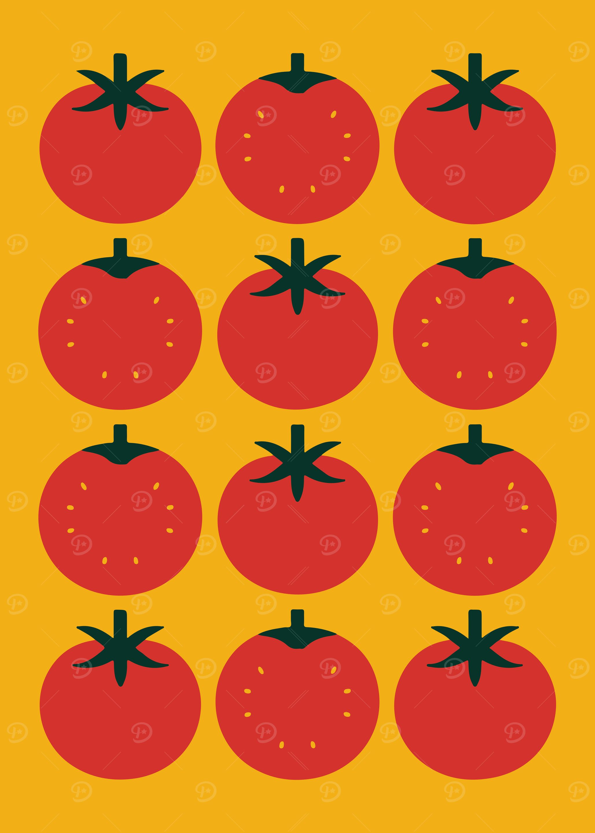 Tomato Garden Pop Art: Bold and Fresh