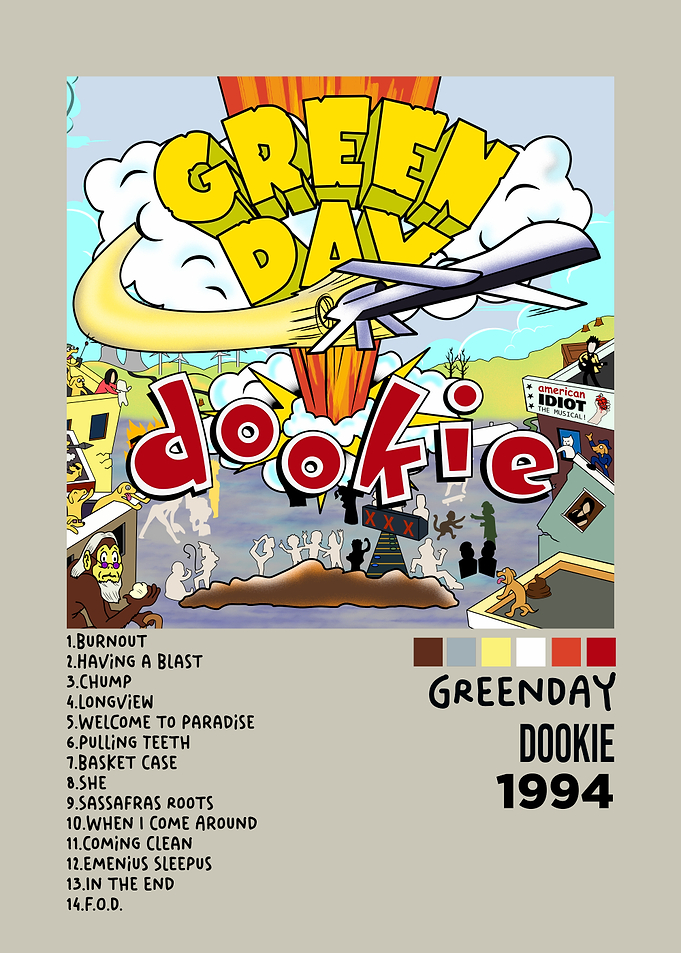 Green Day Dookie Album Cover