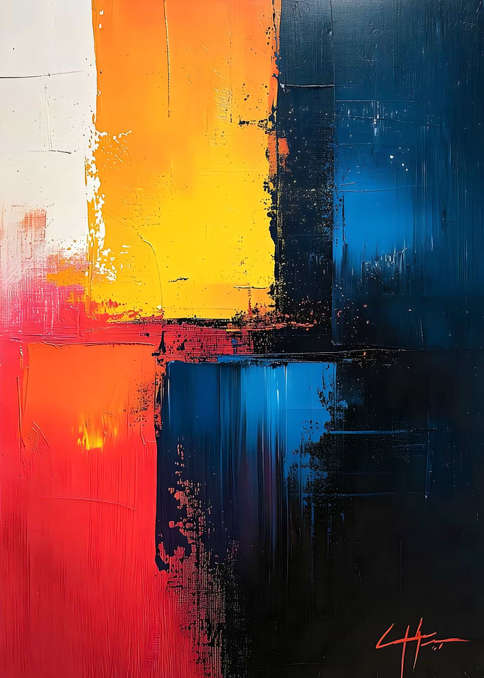 Vivid Abstract Color Blocks