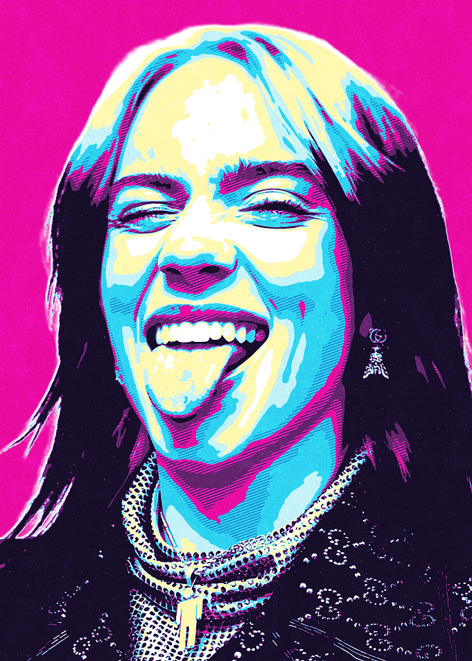 Billie Eilish Pop Art Portrait