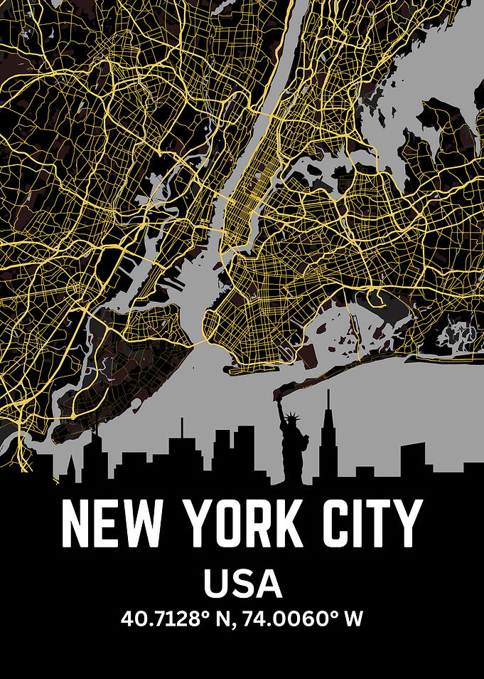 NYC Map Art Print