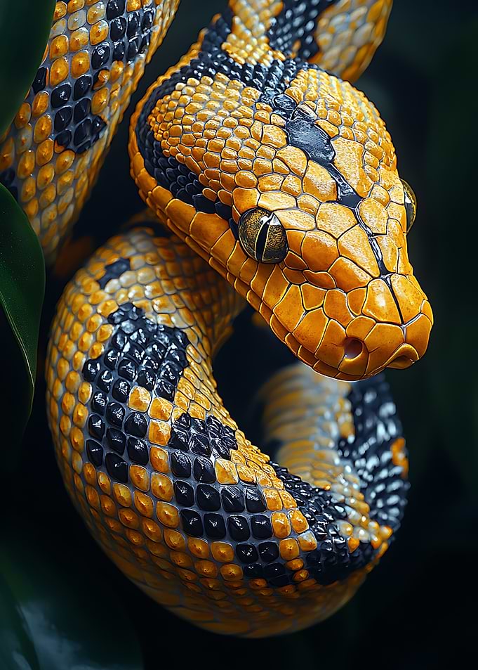 Yellow and Black Snake