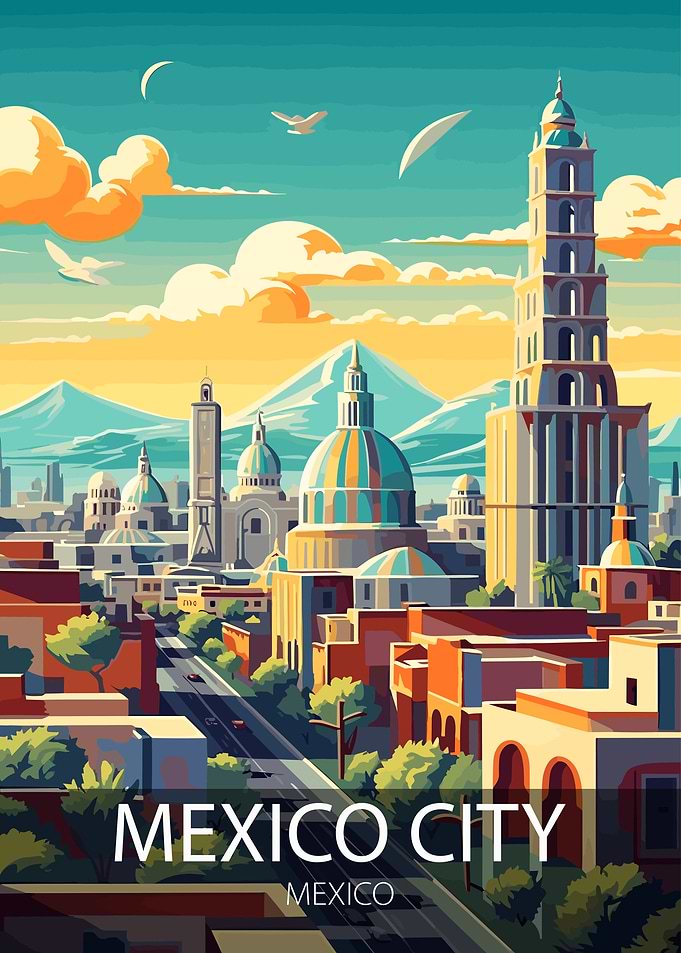 Mexico City Skyline