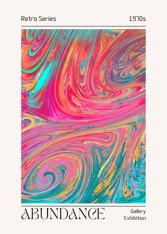 1970s Retro Abstract Art