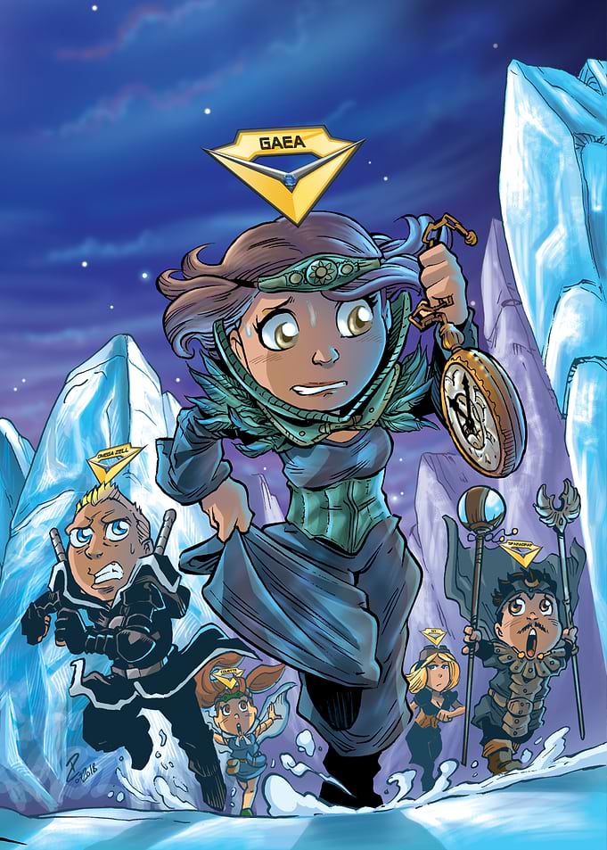 NOOB poster officiel - Olydriverse - Guilde Noob courant après le temps