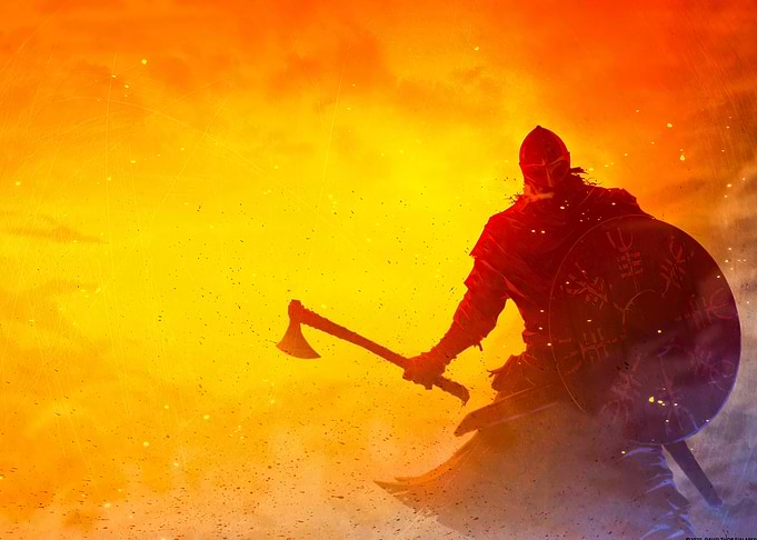 Viking Warrior Silhouette