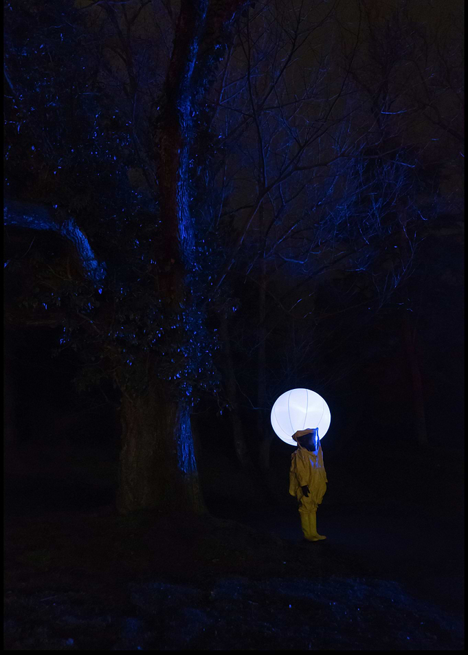 Cartoon Character At A Scary Forest