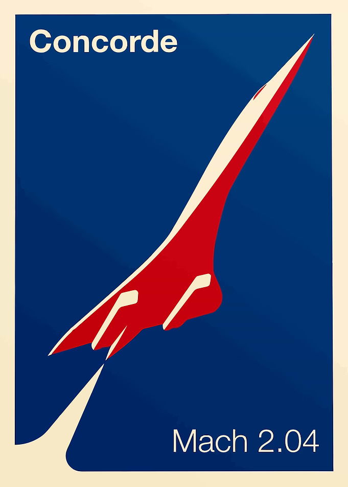 Concorde Supersonic Jet Poster