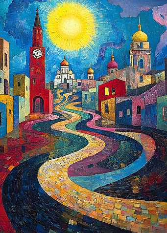Winding Cityscape