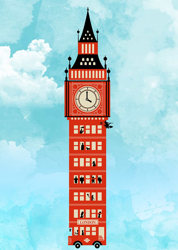 Big Ben with London Bus
