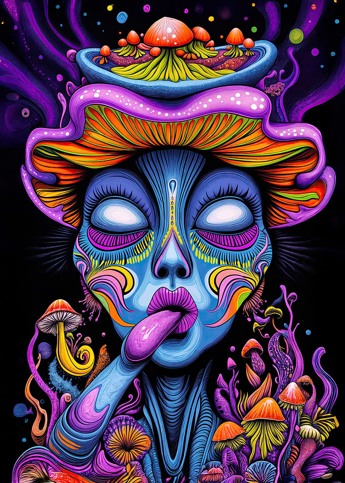 Psychedelic Shroom Spirit – Surreal Mushroom Vision