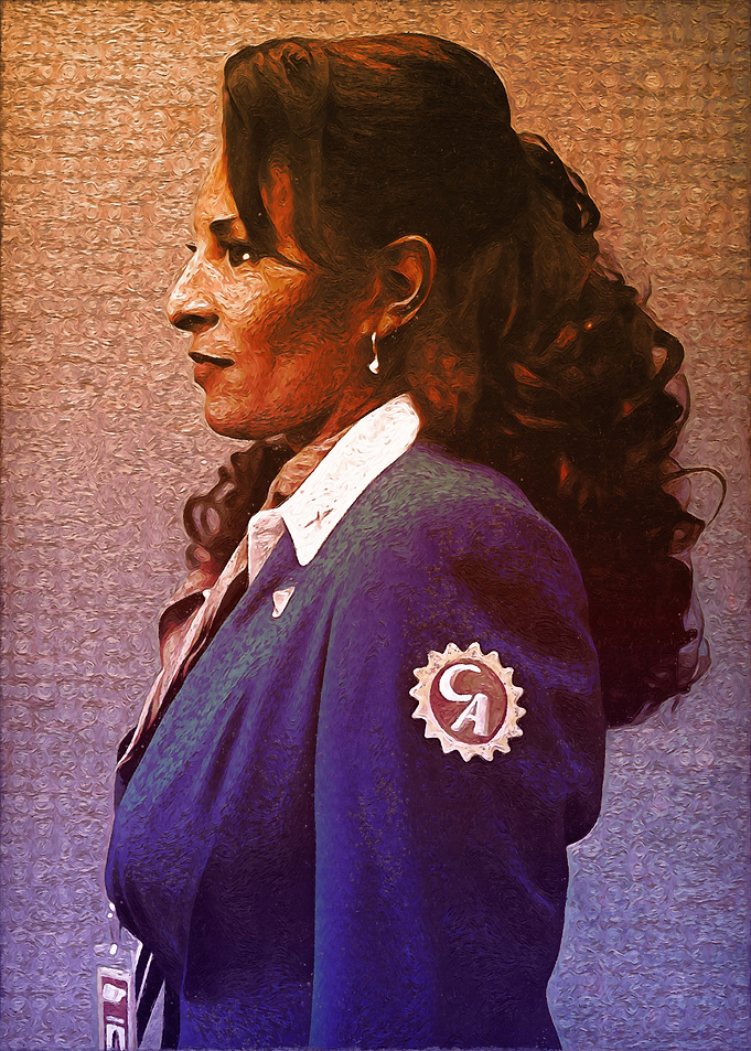 Woman in Blue Jacket