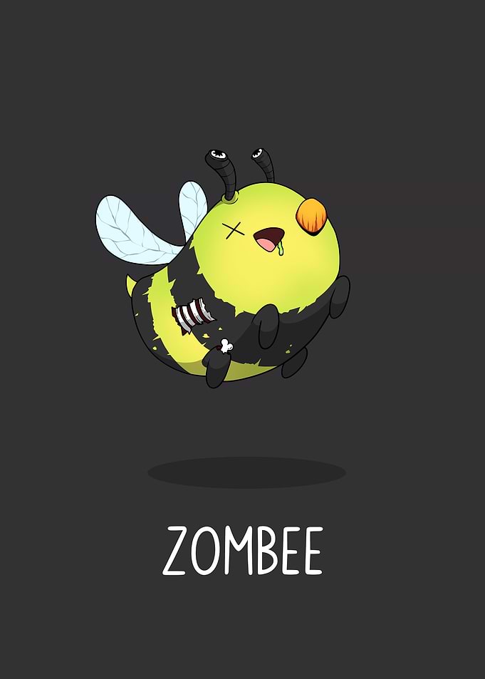 Zombie Bee Illustration