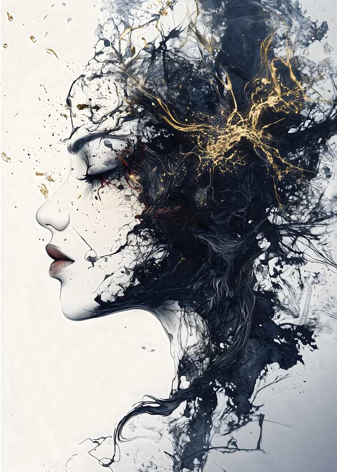 Abstract Gold Woman