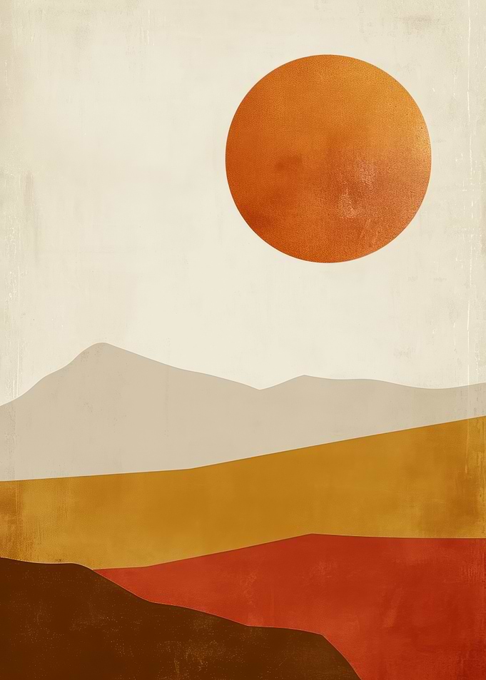 Abstract Sunset Landscape