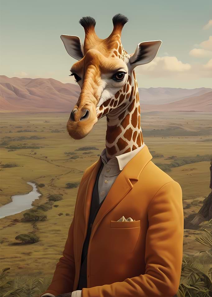 Giraffe in Suit