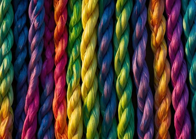Rainbow Braided Threads