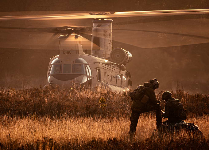 Military Helicopter Landing with MAOT