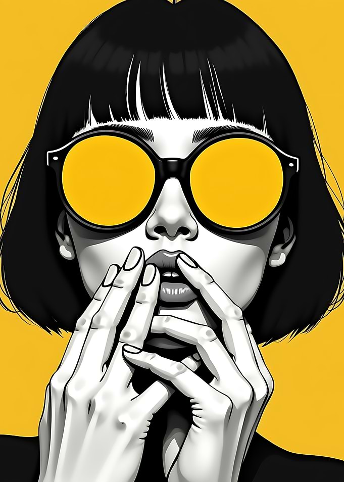 Woman in Yellow Sunglasses