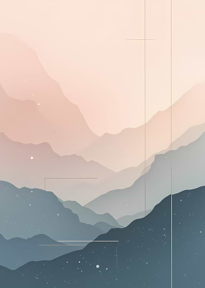 Minimalist Mountain Landscape