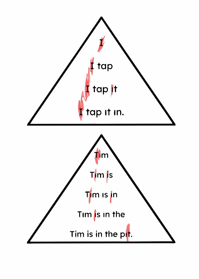 Triangle Word Building