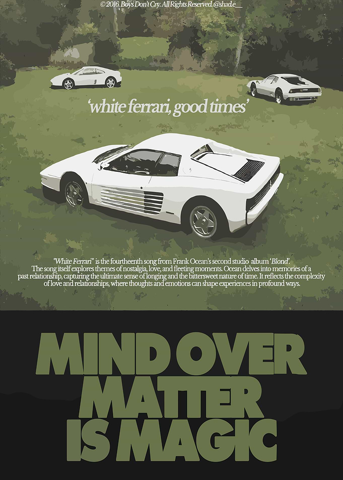 Frank Ocean Blond White Ferrari