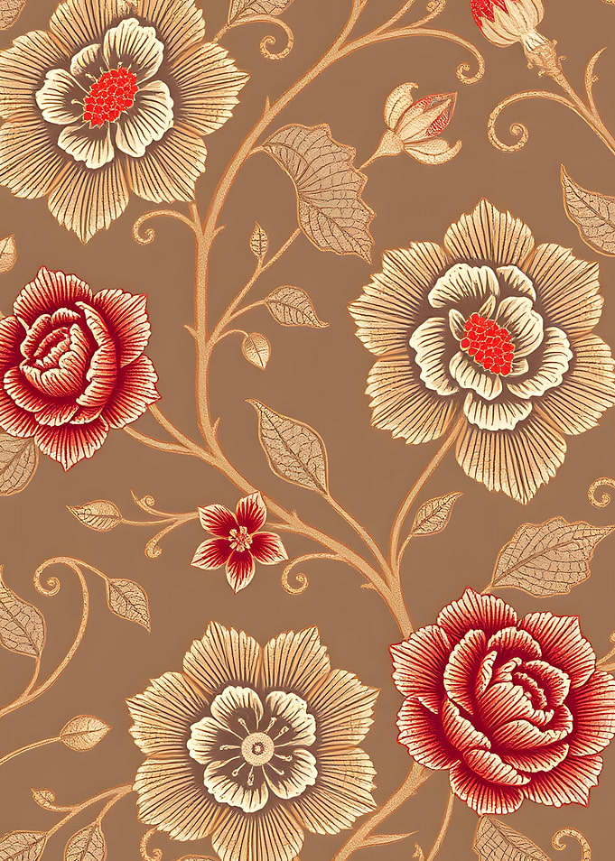 Vintage Brocade Floral