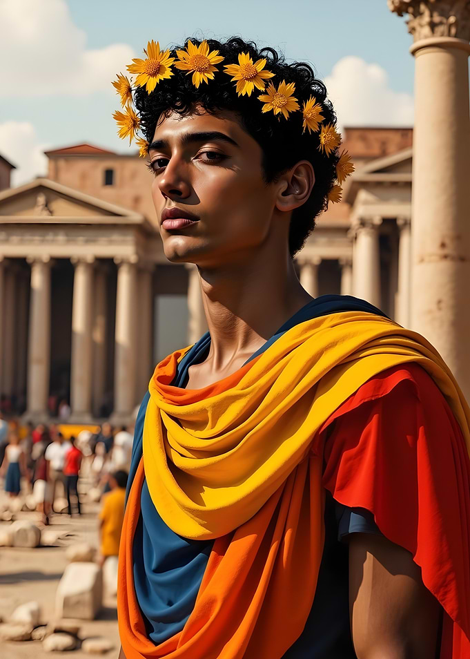 Roman Emperor with Flower Crown