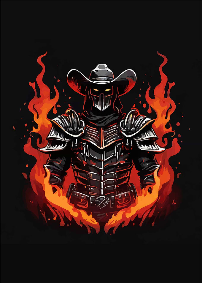 Fiery Cowboy from hell fire