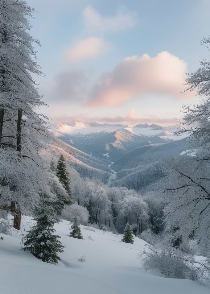 Snowy Mountain Landscape