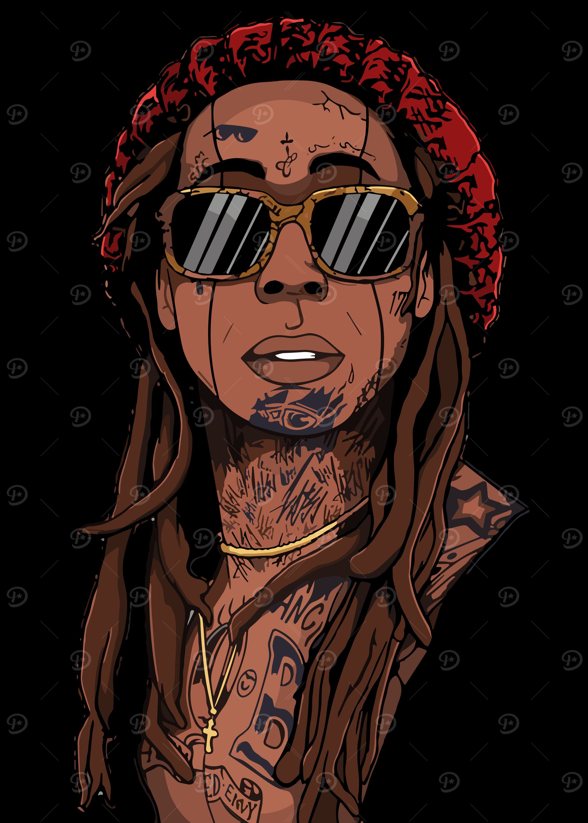 Lil Wayne Cartoon Portrait